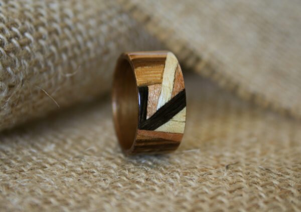 geometric+koa+wooden+ring+with+multiple+inlays Img