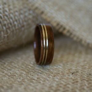 light+indian+rosewood+ring+with+double+metal+inlay Img