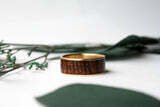 yellow_gold_ring_with_exhibition_grade_koa_wood_inlay_flat_1_of_1_compact Img